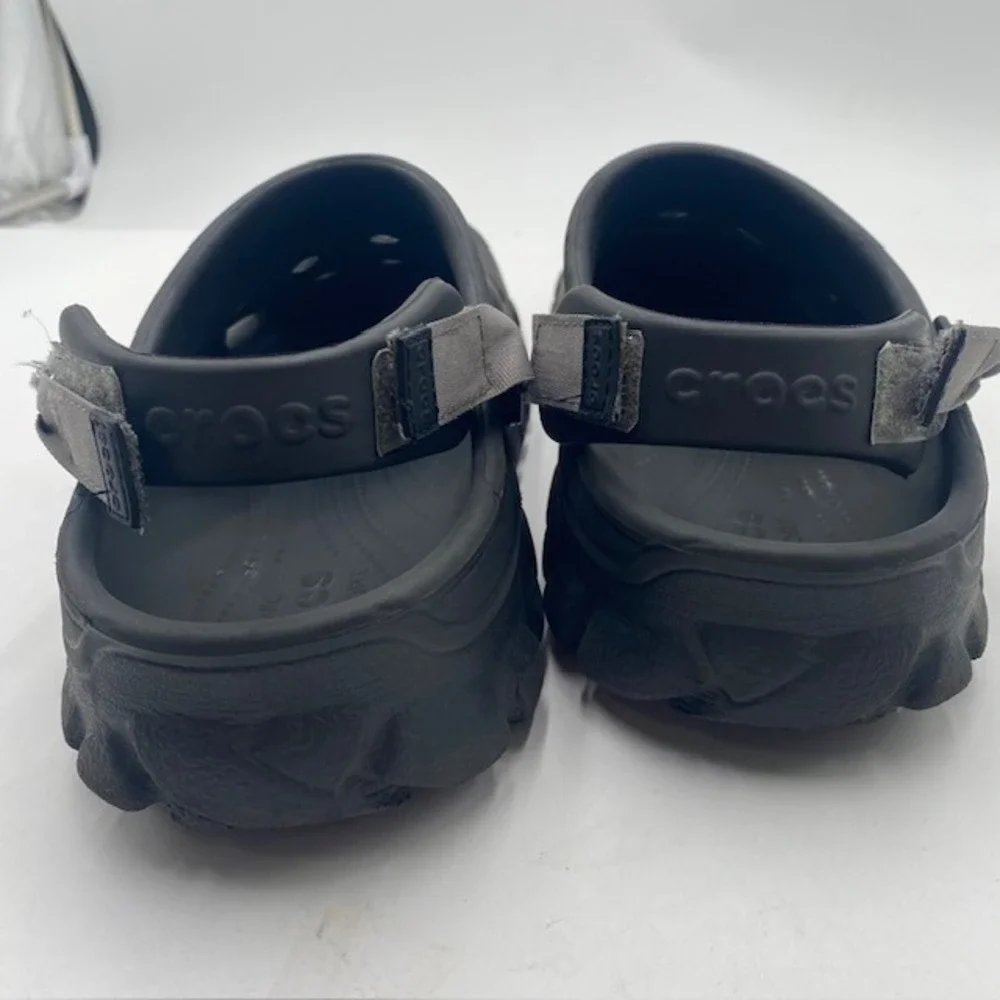 Crocs Classic All-Terrain Clog Sandals Mens 10 Women 12 Black Rugged Hiking Gorp